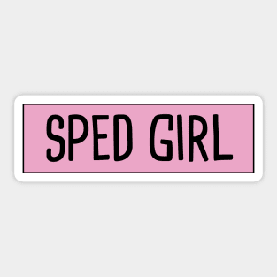 SPED Girl Sticker